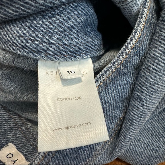 Rejina Pyo Luci Patchwork Contrast Raw Hem Slim Straight Ankle Jean Trousers 16 - Picture 10 of 13